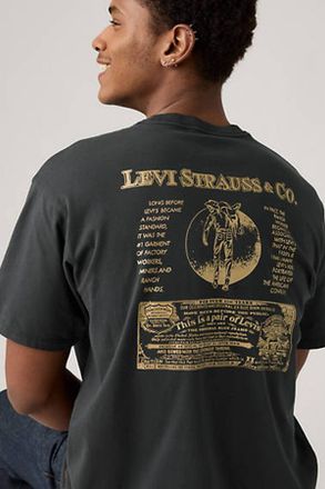 Levi's Camiseta Graphic Vintage Fit - Hombre - S - Gris / Archival Saddle Man Phantom