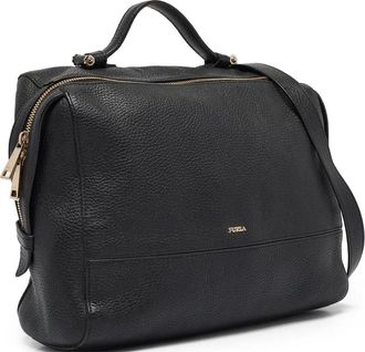 Furla Boekentas van bewerkt leer - Zwart