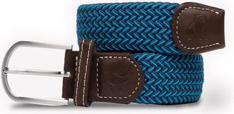 Swole Panda SWOLE PANDA Unisex Recycled Woven Belt, Elastic Belt for Men and Women, Belt Buckle Stretch Woven Belt - Royal Blue Fine Weave