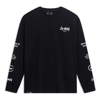 Li-Ning Anything Is Possible Graphic Long Sleeve T-shirt Black AHST557-2