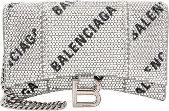 Balenciaga Crystal Logo Hourglass Chain Bag (Authentic Pre-Loved)
