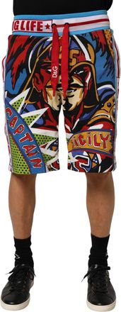 Dolce & Gabbana Multicolor Captain Sicily Men Bermuda Mens Shorts