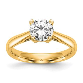 Diamond2Deal 14k Yellow Gold Lab Grown Diamond Engagement Ring 1/4Ct Clarity- VS Color- D-E
