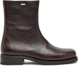 Our Legacy Camion Grained Leather Ankle Boots - Brown - 45 (IT45 / UK11)