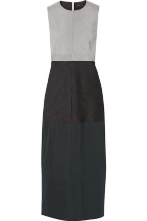 Theory Dalax Colorblock Stretch Wool Midi Dress Size 10/UK14 Size L