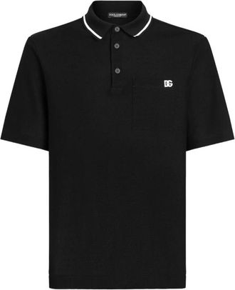 Dolce & Gabbana Zwarte T-shirts en Polos - Heren - Polos - Zwart - XL - Tops