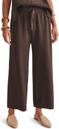 Splendid Winslow Crop Wide Leg Sweatpants in Java Brown at Nordstrom, Size X-Large