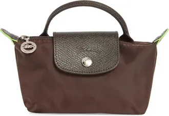 Longchamp Le Pliage Recycled Canvas Cosmetics Case in Mocha at Nordstrom