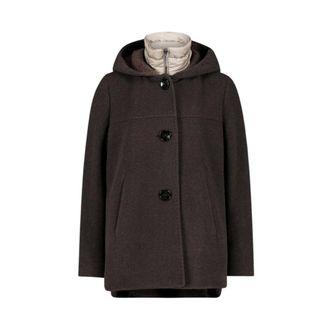 Gil Bret Wollook Jas - Dames - Jassen - Bruin - Maat: XL Wol