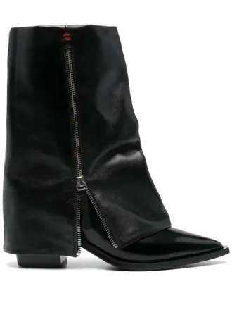 Halmanera Womens Foldover Tex Boots In Black