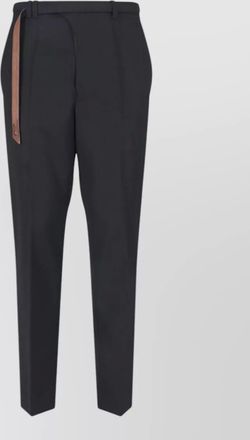 Diesel tapered leg trousers belt loops leather detail