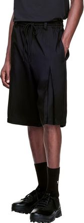 Yohji Yamamoto Sport Uniform Pleated Oversize Shorts in Black at Nordstrom, Size X-Large