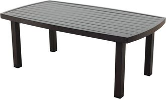 Courtyard Casual Madison Alum Boat Shaped 48 Rectangle Coffee Table Alum Frame