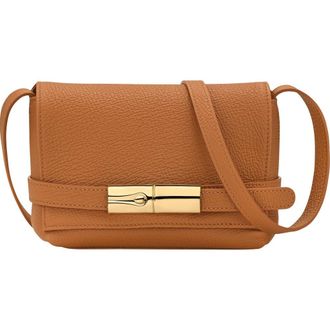 Longchamp Le Smart Flow Leather Crossbody Bag in Caramel at Nordstrom