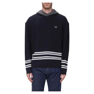 Emporio Armani Felpa con cappuccio - - Sweatshirts & Hoodies - Uomo - Blu - S