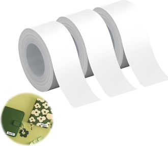 OEM Etiquetas, 3 Rollos De Cinta Autoadhesiva T&eacute;rmica De 15 Mm X 50 Mm, Compatibles Con La Impresora De Etiquetas P15, Color Blanco, 150 Etiquetas/rollo
