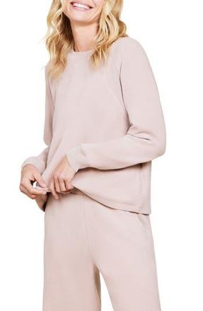 Barefoot Dreams Malibu Collection Brushed Fleece Sweatshirt in Willow at Nordstrom Rack, Size Small