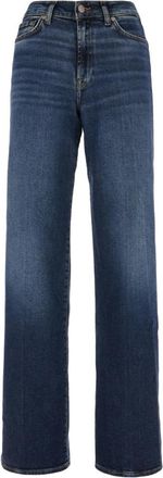 7 For All Mankind Klassieke Denim Jeans voor dagelijks gebruik - Dames - Regular Fit Jeans - Blauw - W26 - Denim - Jeans