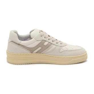 Hogan Italiaanse Veterschoenen - Dames - Sneakers - Wit - 36 1/2 EU - Leer - Schoenen