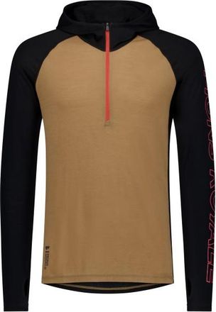 Mons Royale Temple Merino Air-Con Hood Merinoshirt für Herren | schwarz