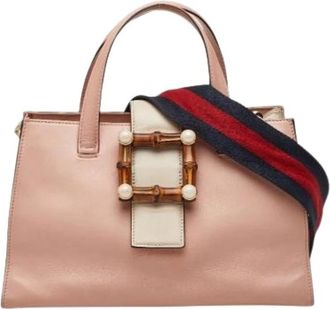 Gucci Pre-owned Leather gucci-bags - Dames - Vintage Handtas - Roze - ONE Size - Vintage