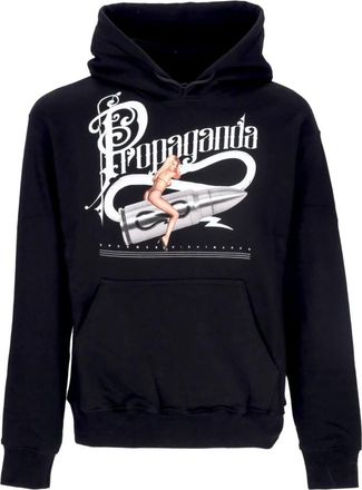 PROPAGANDA Zwarte Dreams Hoodie met Kangoeroezak - Heren - Hoodies - Zwart - S - Katoen - Hoodies & sweatvesten