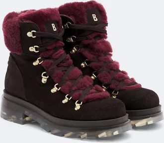 Bogner Swansea shearling-trimmed suede snow boots