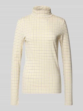 Marc O'Polo Denim Marc OPolo Denim Slim Fit Langarmshirt aus Baumwol-Modal-Mix in Offwhite, Größe XS