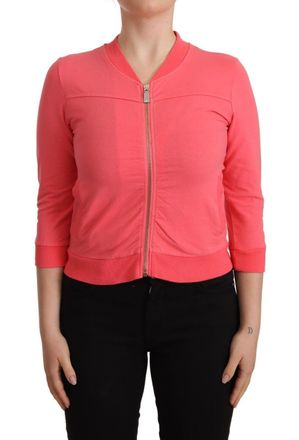 Blumarine 3/4 Sleeve Zip Embellished Womens Sweater