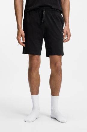 HUGO BOSS Sweatshorts BOSS Mix&Match Short CW, Damen, Gr. XXL (56), N-Gr, schwarz (schwarz 001), Sweatware, Obermaterial: 95% Baumwolle, 5% Elasthan, unifarben,