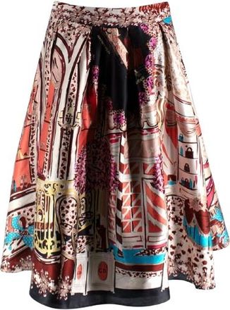 Dior Silk Printed Midi Skirt Size XS