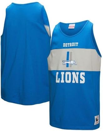 Mitchell & Ness Mens Mitchell & Ness Blue Detroit Lions Retro Colorblock Tank Top at Nordstrom, Size Xx-Large