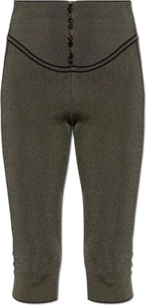 Jacquemus Serra Leggings - Dames - Leggings - Grijs - M - Leer - Broeken