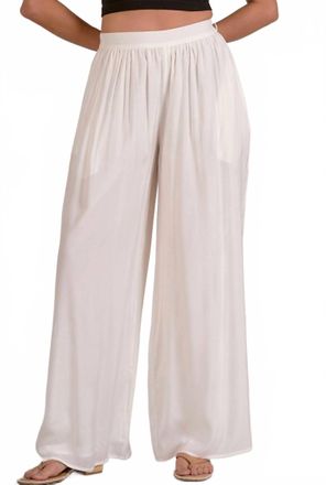 Elan Womens Ophelia Breezy Pants In White