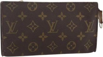 Louis Vuitton Pre-owned Vintage Canvas Portemonnee - Dames - Vintage Accessoires - Bruin - ONE Size - Vintage