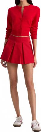 Alice & Olivia Womens Emilie Mini Skirt In Chili Pepper