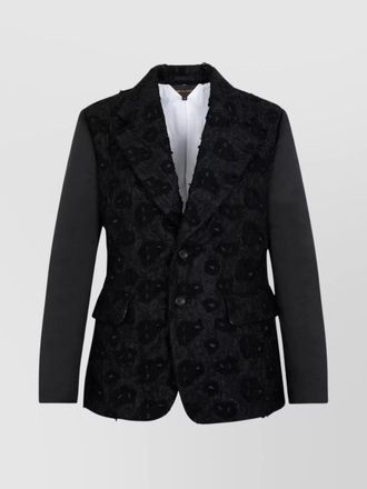 Comme Des Gar&ccedil;ons wool jacquard single-breasted blazer