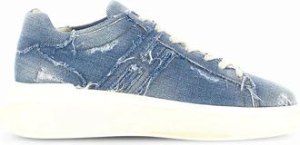 Hogan Blauwe katoenen sneakers met memory foam - Heren - Sneakers - Blauw - 39 EU - Katoen - Schoenen