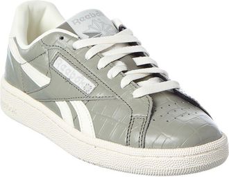Reebok Club C Grounds Uk Croc-Embossed Leather Sneaker
