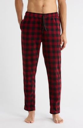 Hurley Buffalo Plaid Fleece Pants in Red/Black at Nordstrom Rack, Size Medium