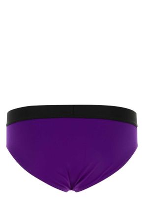 Dsquared2 Mens Purple Stretch Nylon Swimming Brief Exterior: Elastane Costumi Da Bagno