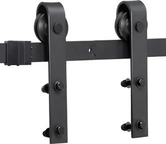 Yaheetech Yaheetech - Binario Per Porta Anta Scorrevole Da Esterno Interno Muro Kit Accessori Guida Ferramenta Per Anta Scorrevole Da Parete Rustico Interno E E