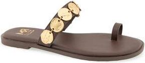 Rebecca Minkoff Claire Coin Toe Loop Sandal in Dark Brown at Nordstrom Rack, Size 6.5