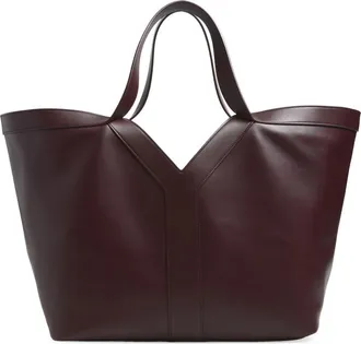 Saint Laurent Y Leather Tote in Purple Brown at Nordstrom