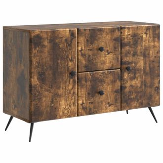 vidaXL Aparador Roble Ahumado 89 X 34,5 X 60 Cm Madera De Ingenier&iacute;a Vidaxl