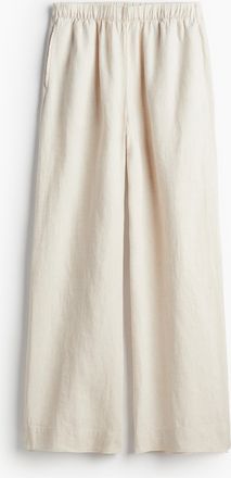 H&M Weite Leinenhose - Beige