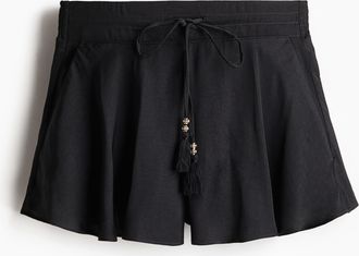H&M Airy drawstring shorts - Schwarz