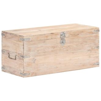 Berkfield Home Chest 90x40x40 cm Solid Acacia Wood in Brown | Size: 90 x 40 x 40 cm