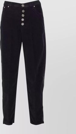 Dondup loose fit velvet trousers with button detailing