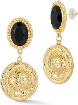 Sphera Milano Coin Drop Earrings in Gold/Black at Nordstrom Rack